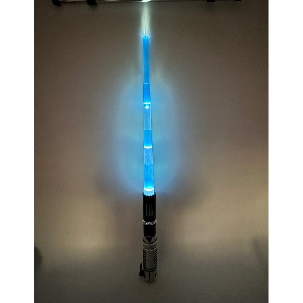 Disney Lightsaber Toy Blue Silver Plastic 2008 Star Wars Light Up